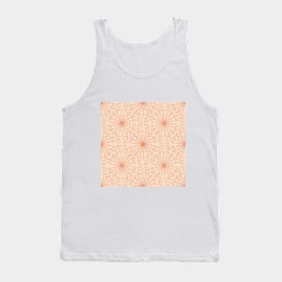 Bright Orange Swirl Mandala Pattern Tank Top